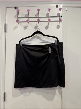 Primark Black Satin Mini Skirt